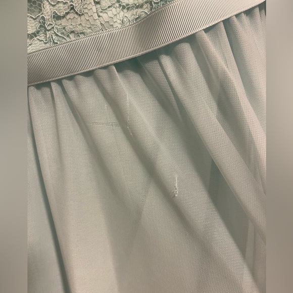David’s Bridal one shoulder Mint lace and mesh dress Size 16 - Picture 5 of 7